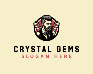 Retro Stylish Gentleman logo design