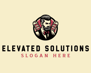 Retro Stylish Gentleman logo design