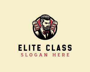 Retro Stylish Gentleman logo design