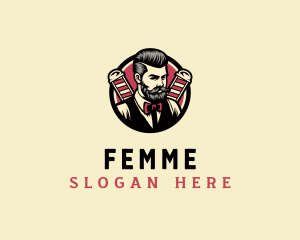 Retro Stylish Gentleman logo design