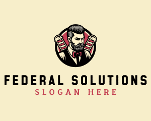 Retro Stylish Gentleman logo design