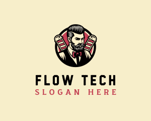 Retro Stylish Gentleman logo design