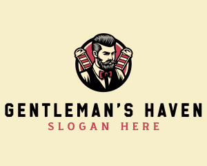 Retro Stylish Gentleman logo design