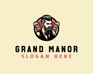 Retro Stylish Gentleman logo design