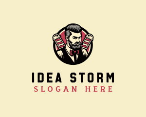 Retro Stylish Gentleman logo design