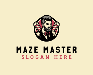 Retro Stylish Gentleman logo design