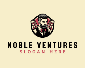 Retro Stylish Gentleman logo design