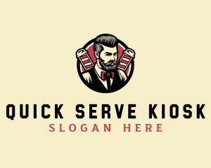 Retro Stylish Gentleman logo design