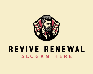 Retro Stylish Gentleman logo design