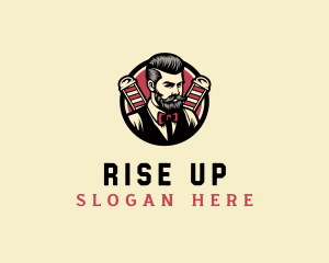 Retro Stylish Gentleman logo design