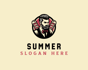 Retro Stylish Gentleman logo design