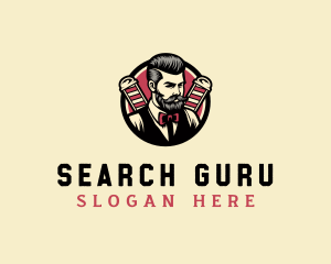 Retro Stylish Gentleman logo design