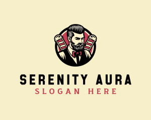 Retro Stylish Gentleman logo design