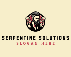 Retro Stylish Gentleman logo design