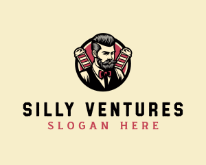 Retro Stylish Gentleman logo design