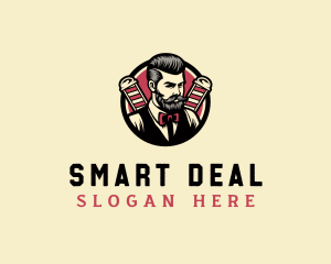 Retro Stylish Gentleman logo design