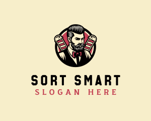 Retro Stylish Gentleman logo design