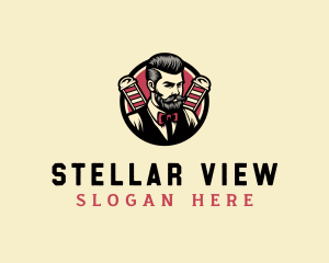 Retro Stylish Gentleman logo design