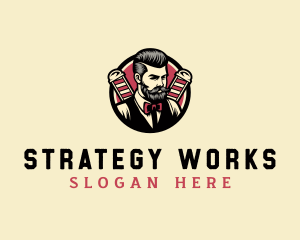 Retro Stylish Gentleman logo design