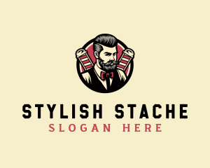 Retro Stylish Gentleman logo design