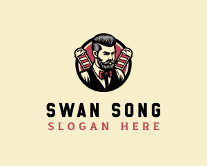 Retro Stylish Gentleman logo design