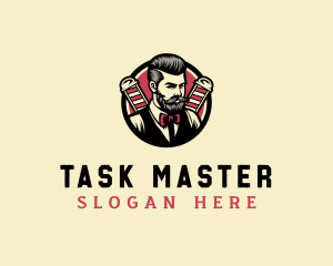 Retro Stylish Gentleman logo design