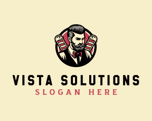 Retro Stylish Gentleman logo design