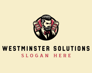 Retro Stylish Gentleman logo design