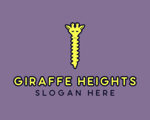 Giraffe Screw Drill logo design