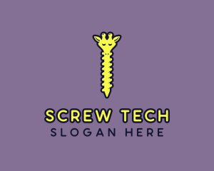 Giraffe Screw Drill logo design