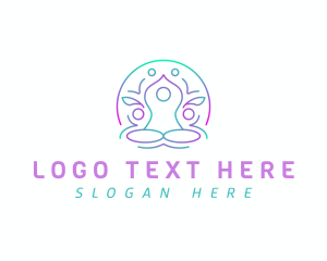 Peace - Wellness Meditation Yoga logo design