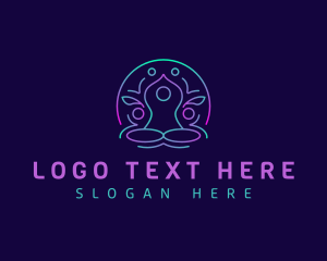 Therapeutic - Wellness Meditation Yoga logo design