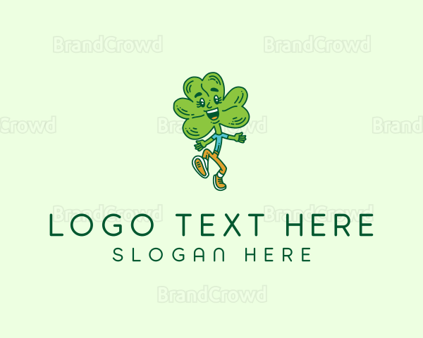 Happy Shamrock Clover Logo