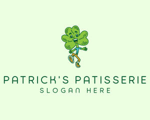 Happy Shamrock Clover  logo design