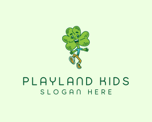 Happy Shamrock Clover  logo design