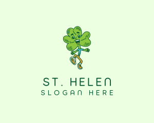 Happy Shamrock Clover  logo design