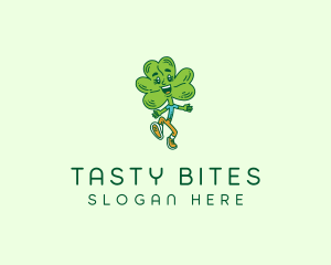 Childish - Happy Shamrock Clover logo design