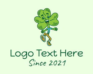 Ireland - Happy Shamrock Clover logo design