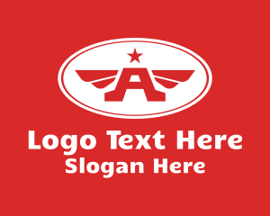 Stencil - Captain Wings Letter A logo design