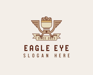 Eagle Coffee Wings logo design