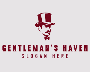 Gentleman Tophat Fashion logo design