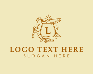 Hotel - Royal Pegasus Shield logo design