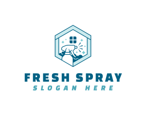 Housekeeping Spray Sanitation logo design