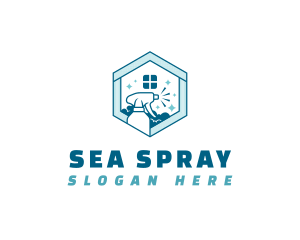 Housekeeping Spray Sanitation logo design