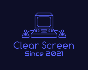 Screen - Purple Computer Game logo design