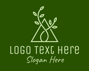 Vegetarian - Natural Triangle Seedling logo design