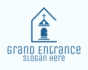 Entrance - Blue Catholic Chapel logo design