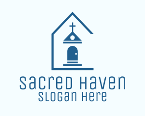 Blue Catholic Chapel logo design