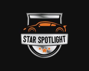 Stars Automotive Car Shield logo design