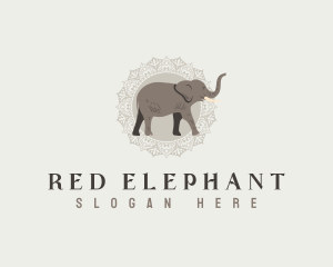 Mandala Elephant Zoo logo design